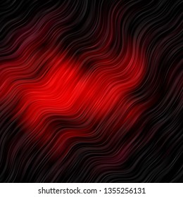 Dark Pink vector pattern with curves. Bright sample with colorful bent lines, shapes. Pattern for websites, landing pages.