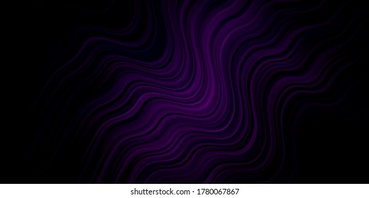 Dark Pink vector pattern with curves. Colorful illustration in abstract style with bent lines. Template for cellphones.
