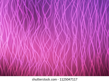 Dark Pink vector pattern with lines, ovals. Modern gradient abstract illustration with bandy lines. A new texture for your  ad, booklets, leaflets.