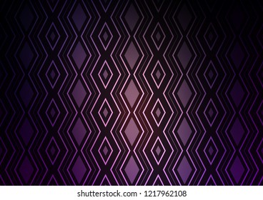 Dark Pink vector pattern with lines, rectangles. Glitter abstract illustration with colorful lines, rhombuses. Backdrop for TV commercials.