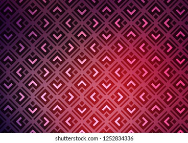 Dark Pink vector pattern with lines, rectangles. Colorful decorative design in simple style with lines, rhombuses. Pattern for websites, landing pages.
