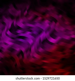 Dark Pink vector pattern with lines. Brand new colorful illustration with bent lines. Pattern for booklets, leaflets.