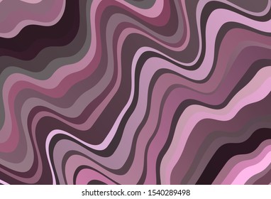 Dark Pink vector pattern with lines. A shining illustration, which consists of curved lines. Abstract design for your web site.