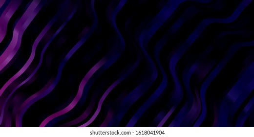 Dark Pink vector pattern with lines. Illustration in abstract style with gradient curved.  Pattern for commercials, ads.