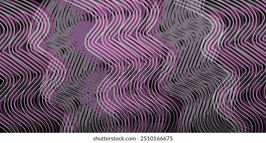 Dark Pink vector pattern with lines, ovals. Shining illustration, which consist of blurred lines, circles. New composition for your brand book.