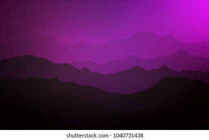 Dark Pink vector pattern with liquid shapes. Modern gradient abstract illustration with bandy lines. Mountain design for your web site.