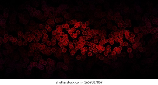 Dark Pink vector pattern with magic elements. Colorful vintage illustration with gradient alchemy shapes. Best design halloween events.