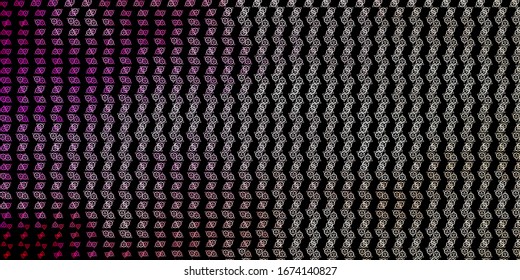 Dark Pink vector pattern with magic elements. Abstract illustration with gothic gradient shapes. Best design halloween events.