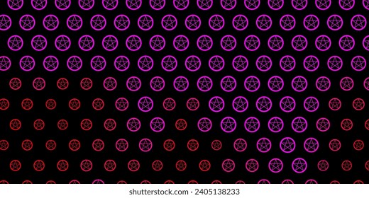 Dark Pink vector pattern with magic elements. Retro design in abstract style with witchcraft forms. Simple design for occult depiction.