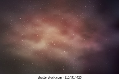 Dark Pink vector pattern with night sky stars. Shining illustration with sky stars on abstract template. Smart design for your business advert.