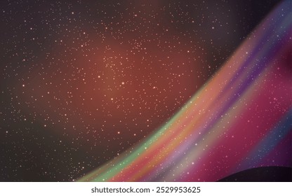 Dark Pink vector pattern with night sky stars. Shining illustration with sky stars on abstract template. Smart design for your business advert.