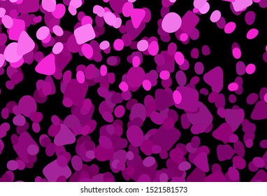 Dark Pink vector pattern with random forms. Decorative design in abstract style with random forms. Simple design for your web site.