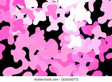 Dark Pink vector pattern with random forms. Modern abstract illustration with colorful random forms. Simple design for your web site.