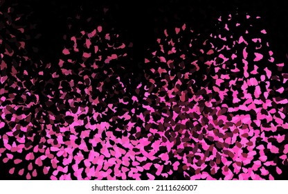 Dark Pink vector pattern with random forms. Simple colorful illustration with abstract gradient shapes. Modern design for your business card.
