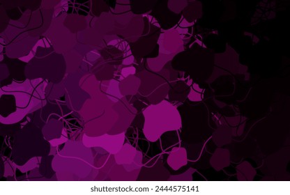 Dark Pink vector pattern with random forms. Decorative design in abstract style with random forms. Simple design for your web site.