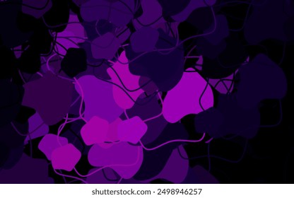Dark Pink vector pattern with random forms. Colorful chaotic forms with gradient in modern style. Modern design for your business card.