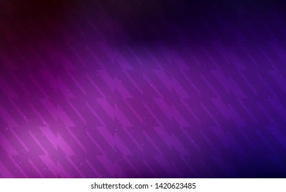 Dark Pink vector pattern with sharp lines. Colorful shining illustration with lines on abstract template. Pattern for ad, booklets, leaflets.