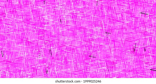 Dark Pink vector pattern with sharp lines. Shining colored illustration with sharp stripes. Pattern for ad, booklets, leaflets.
