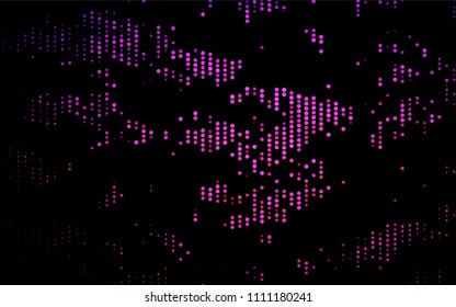 Dark Pink vector  pattern with spheres. Illustration with set of shining colorful abstract circles. New design for ad, poster, banner of your website.