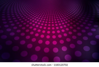 Dark Pink vector pattern with spheres. Blurred decorative design in abstract style with bubbles. Pattern can be used for ads, leaflets.