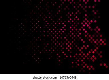 Dark Pink vector pattern with spheres. Blurred bubbles on abstract background with colorful gradient. Pattern for beautiful websites.