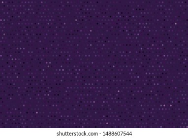 Dark Pink vector pattern with spheres. Modern abstract illustration with colorful water drops. Pattern for textures of wallpapers.