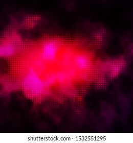 Dark Pink vector pattern with spheres. Abstract illustration with colorful spots in nature style. Pattern for wallpapers, curtains.