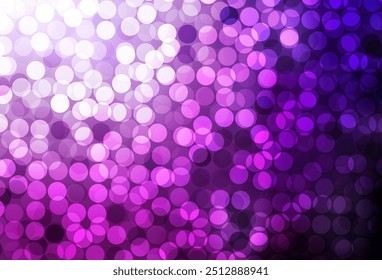 Dark Pink vector pattern with spheres. Blurred bubbles on abstract background with colorful gradient. Pattern for futuristic ad, booklets.