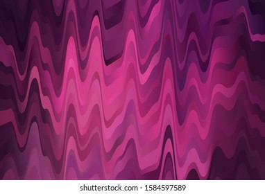 Dark Pink vector pattern with wry lines. Colorful illustration in abstract style with gradient. Template for cell phone screens.