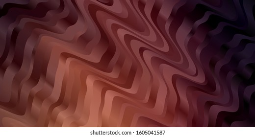 Dark Pink vector pattern with wry lines. Abstract illustration with gradient bows. Pattern for websites, landing pages.