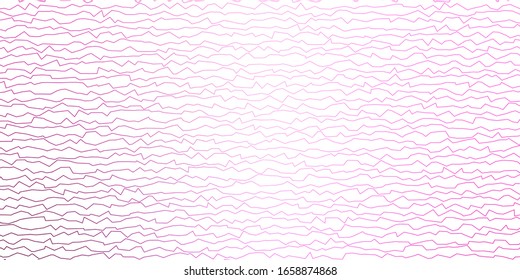 Dark Pink vector pattern with wry lines. Bright illustration with gradient circular arcs. Best design for your posters, banners.