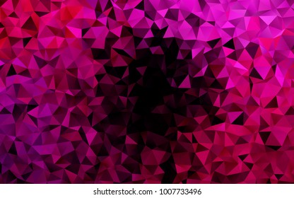 Dark Pink vector polygon abstract pattern. Brand-new colored illustration in blurry style with gradient. A completely new design for your business.