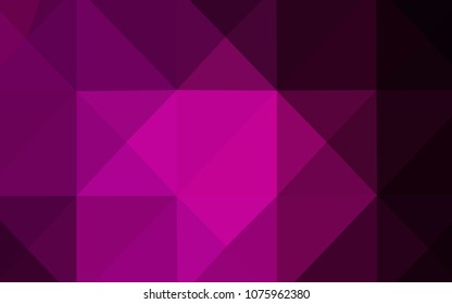 Dark Pink vector polygon abstract layout. A completely new color illustration in a  polygonal style. The best triangular design for your business.