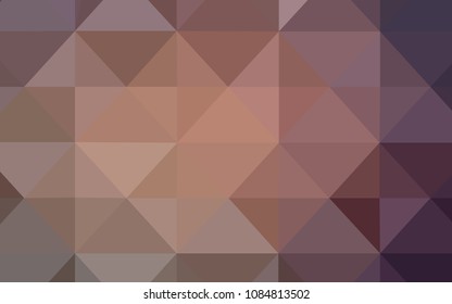 Dark Pink vector polygon abstract layout. Elegant bright polygonal illustration with gradient. Triangular pattern for your business design.