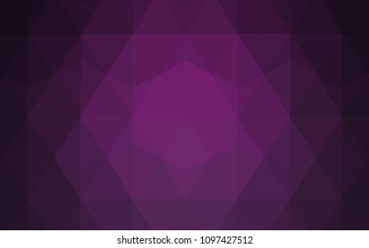 Dark Pink vector polygon abstract background. Colorful illustration in polygonal style with gradient. A completely new design for your leaflet.