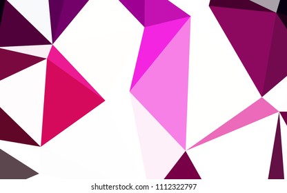 Dark Pink vector polygon abstract backdrop. Geometric illustration in Origami style with gradient.  New template for your brand book.