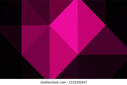 Dark Pink vector polygon abstract background. Shining colored illustration in a new style. That pattern can be used as a part of a brand book.