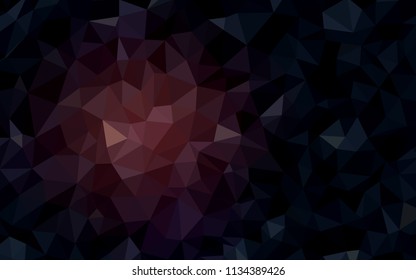 Dark Pink vector polygon abstract background. Creative illustration in halftone style with triangles. Best triangular design for your business.