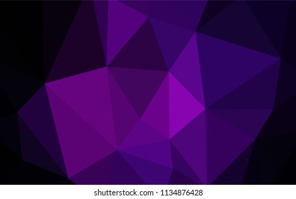 Dark Pink vector polygon abstract layout. Modern abstract illustration with triangles. Best triangular design for your business.