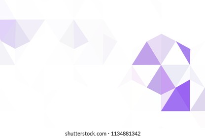 Dark Pink vector polygon abstract backdrop. Shining polygonal illustration, which consist of triangles. New template for your brand book.