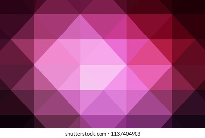 Dark Pink vector polygon abstract layout. Polygonal abstract illustration with gradient. A new texture for your web site.