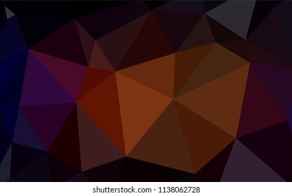 Dark Pink vector polygon abstract backdrop. A sample with polygonal shapes. Polygonal design for your web site.