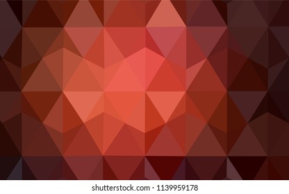 Dark Pink vector polygon abstract backdrop. Elegant bright polygonal illustration with gradient. Triangular pattern for your design.
