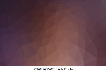 Dark Pink vector polygon abstract layout. Shining illustration, which consist of triangles. The completely new template can be used for your brand book.