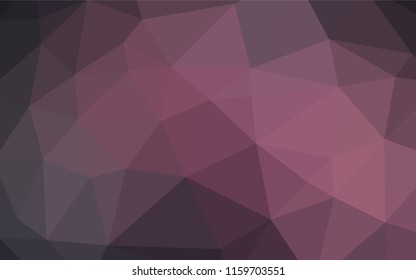 Dark Pink vector polygon abstract layout. Brand new colored illustration in blurry style with gradient. Triangular pattern for your business design.