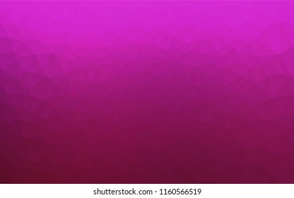 Dark Pink vector polygon abstract backdrop. A completely new color illustration in a vague style. The best triangular design for your business.