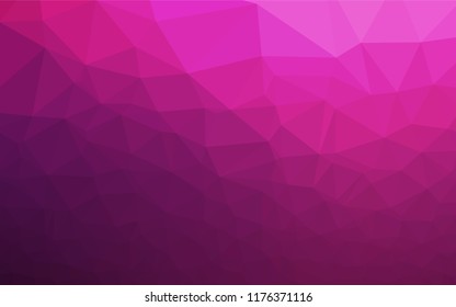 Dark Pink vector polygon abstract backdrop. Shining illustration, which consist of triangles. Brand new style for your business design.