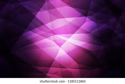 Dark Pink vector polygon abstract backdrop. Creative geometric illustration in Origami style with gradient. Completely new template for your banner.