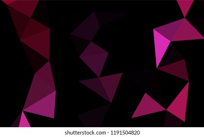 Dark Pink vector polygon abstract layout. A sample with polygonal shapes. Brand new style for your business design.