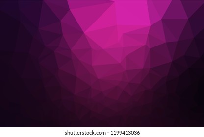 Dark Pink vector polygon abstract layout. Glitter abstract illustration with an elegant design. Brand new design for your business.